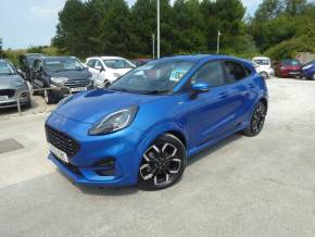 Ford Puma 1.0 EcoBoost Hybrid mHEV ST-Line X Navigation 125 PS 1 Owner From New Very Low Miles!! Hatchback Petrol Desert Island Blue at Gliddon Cars Brixham