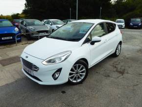 Ford Fiesta 1.0 EcoBoost Titanium Navigation 100 PS Automatic 1 Owner From New Hatchback Petrol Frozen White at Gliddon Cars Brixham