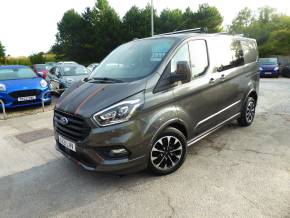 Ford Transit Custom 2.0 EcoBlue Low Roof D/Cab Sport Van 185 PS Automatic Panel Van Diesel Magnetic Grey at Gliddon Cars Brixham