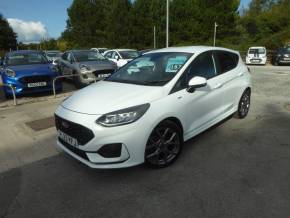 Ford Fiesta 1.0 EcoBoost ST-Line Navigation 100 PS 1 Owner From New Hatchback Petrol Frozen White at Gliddon Cars Brixham