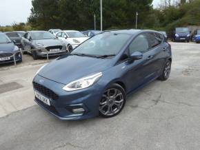 Ford Fiesta 1.0 EcoBoost Hybrid mHEV ST-Line Edition Navigation 125 PS 1 Owner From New Hatchback Petrol Chrome Blue at Gliddon Cars Brixham