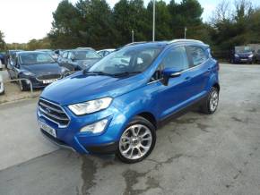 Ford Ecosport 1.0 EcoBoost Titanium Navigation 125 PS 1 Owner From New Very Low Miles!! Hatchback Petrol Lightning Blue at Gliddon Cars Brixham