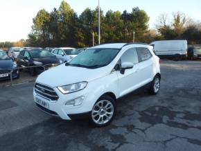 Ford Ecosport 1.0 EcoBoost Titanium Navigation 125 PS 1 Owner From New Hatchback Petrol Frozen White at Gliddon Cars Brixham