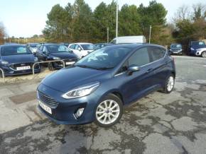 Ford Fiesta 1.0 EcoBoost Titanium Navigation 100 PS Hatchback Petrol Chrome Blue at Gliddon Cars Brixham